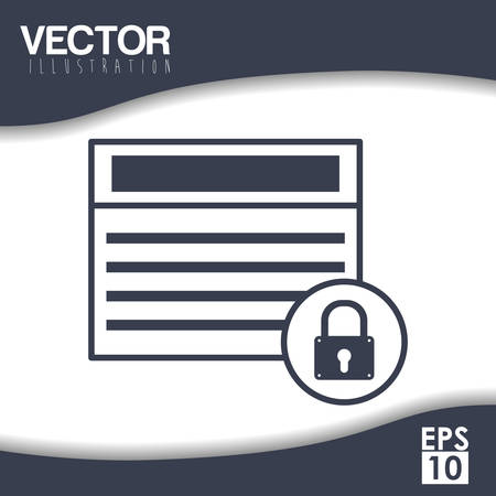 Security system concept with technology icon design, vector illustration 10 eps graphic.のイラスト素材