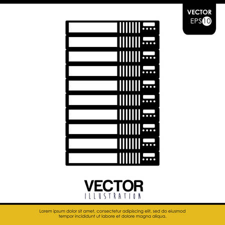 Data center concept with technology icon design, vector illustration 10 eps graphic.のイラスト素材
