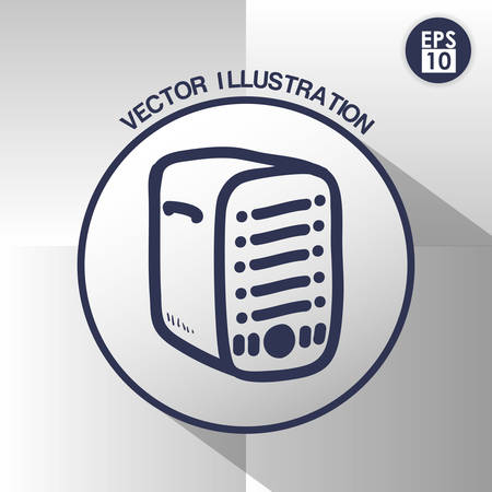Data center concept with technology icon design, vector illustration 10 eps graphic.のイラスト素材
