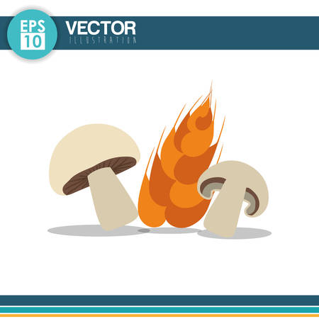 Organic product concept with healthy food icon design, vector illustration 10 eps graphic.のイラスト素材