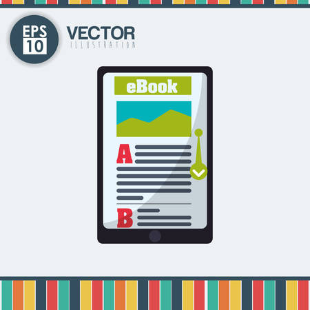 Education concept with ebook icon design, vector illustration 10 eps graphic.のイラスト素材