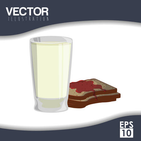 Breakfast concept with food icon design, vector illustration 10 eps graphic.のイラスト素材