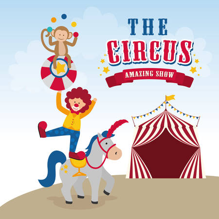 Circus concept with carnival icon design, vector illustration 10 eps graphic.のイラスト素材