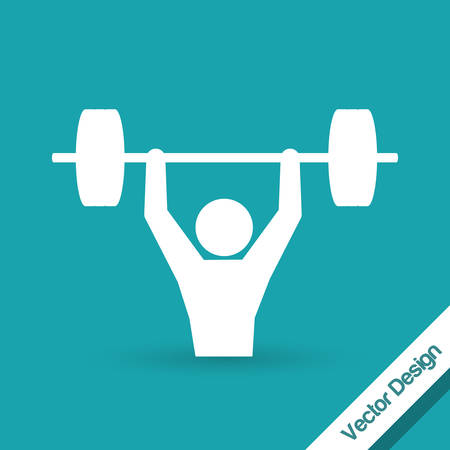 Healthy lifestyle concept with gym icon design, vector illustration 10 eps graphic.のイラスト素材
