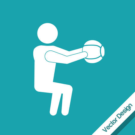 Healthy lifestyle concept with gym icon design, vector illustration 10 eps graphic.のイラスト素材
