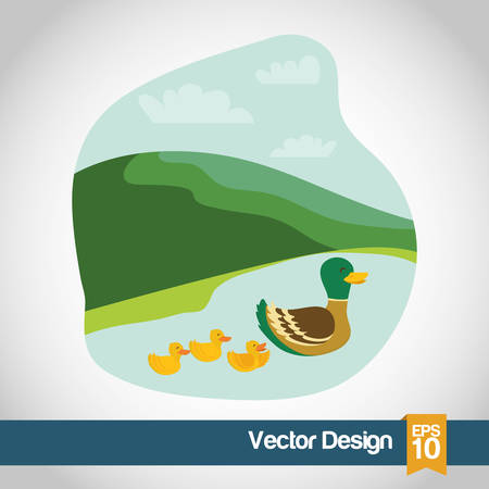 Farm concept with animals icons design, vector illustration 10 eps graphic.のイラスト素材
