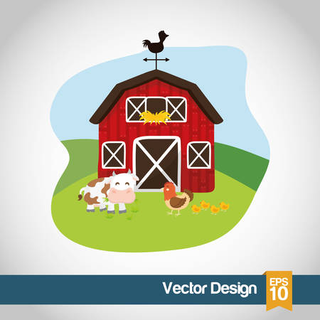 Farm concept with stable icons design, vector illustration 10 eps graphic.のイラスト素材