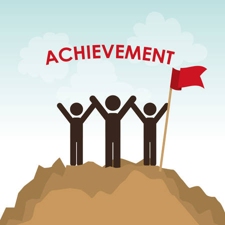 Achievement concept with icons design, vector illustration 10 eps graphic.のイラスト素材