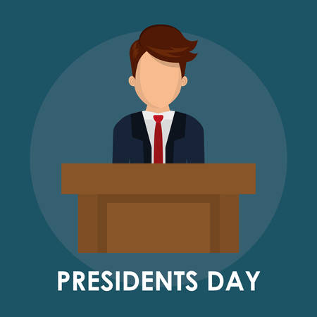 Presidents day concept with icon design, vector illustration 10 eps graphic.のイラスト素材