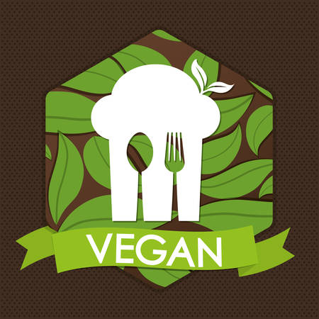 Vegan concept with eco icons design, vector illustration 10 eps graphic.のイラスト素材