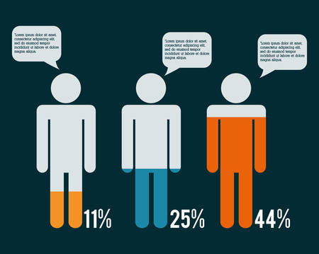 Infographic concept with people icons design, vector illustration 10 eps graphic.のイラスト素材