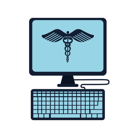 Health technology concept with medical icon design, vector illustration 10 eps graphic.のイラスト素材