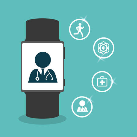 Health technology concept with medical icon design, vector illustration 10 eps graphic.のイラスト素材