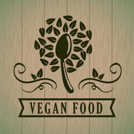 Organic food concept with healthy food  icon design, vector illustration 10 eps graphic.のイラスト素材