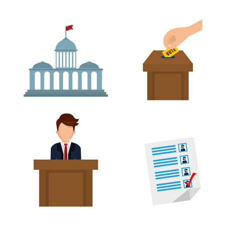 Presidents day concept with icon design, vector illustration 10 eps graphic.のイラスト素材