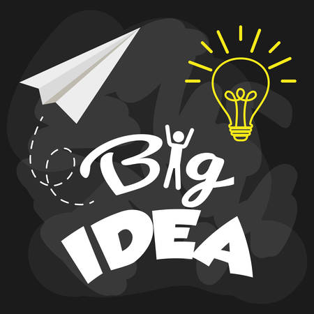 Idea concept with light bulb icon design, vector illustration 10 eps graphic.のイラスト素材