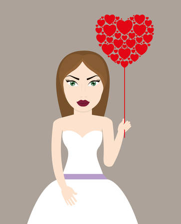 Happy wedding concept with married icon design, vector illustration 10 eps graphic.のイラスト素材