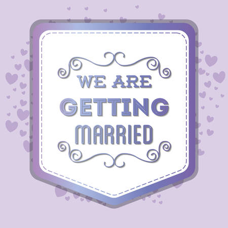 Happy wedding concept with married icon design, vector illustration 10 eps graphic.のイラスト素材