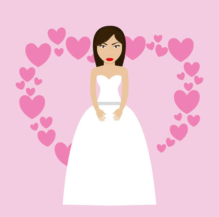 Happy wedding concept with married icon design, vector illustration 10 eps graphic.のイラスト素材