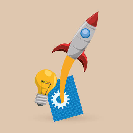 Start up concept with icon design, vector illustration 10 eps graphic.のイラスト素材