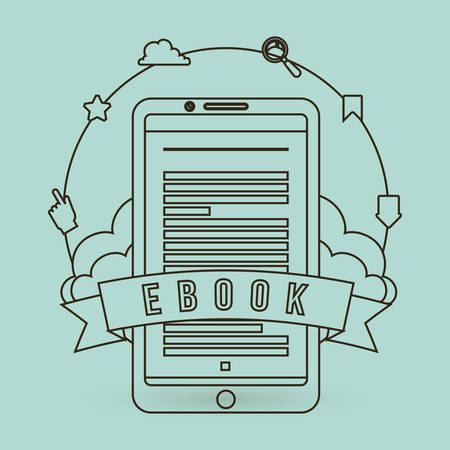 Ebook concept with book icon design, vector illustration 10 eps graphic.のイラスト素材