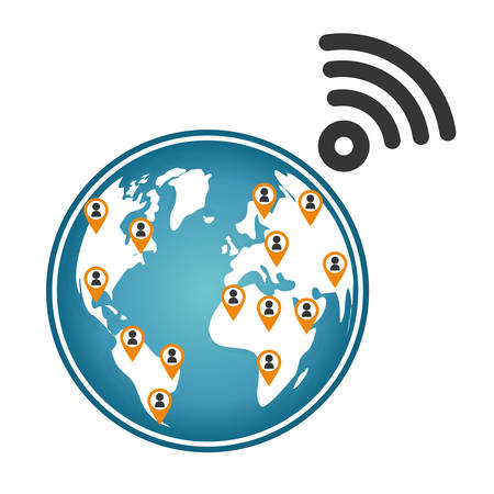 People concept with social network icon design, vector illustration 10 eps graphic.のイラスト素材