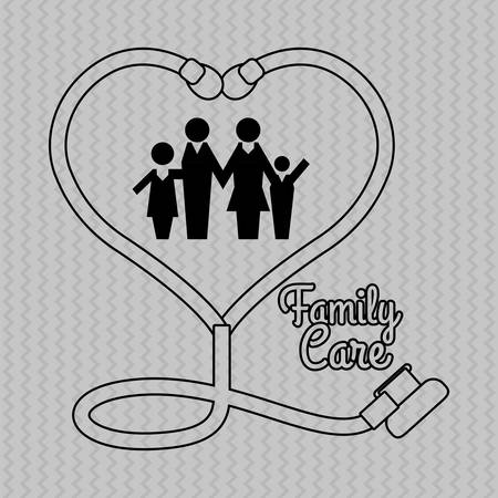 Medical care concept with icon design, vector illustration 10 eps graphic.のイラスト素材