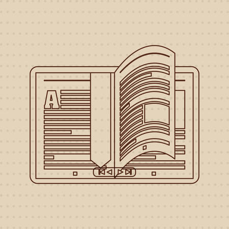 Ebook concept with book icon design, vector illustration 10 eps graphic.のイラスト素材