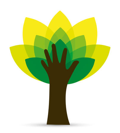 Eco concept with natural icon design, vector illustration 10 eps graphic.のイラスト素材