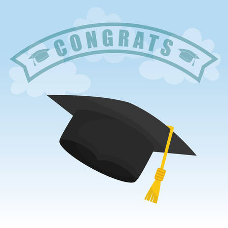 Graduation  concept with icon design, vector illustration 10 eps graphic.のイラスト素材