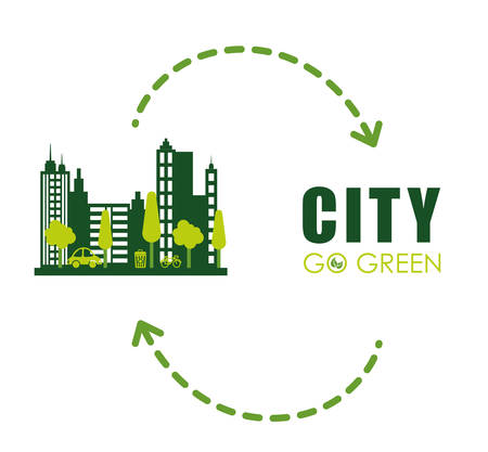 Eco city  concept with icon design, vector illustration 10 eps graphic.のイラスト素材