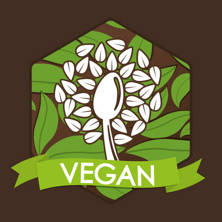 Vegan concept with icon designのイラスト素材