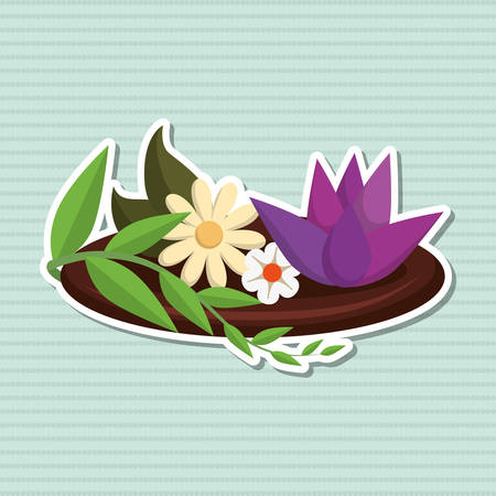 Spa center concept with icon design, vector illustration 10 eps graphic.のイラスト素材