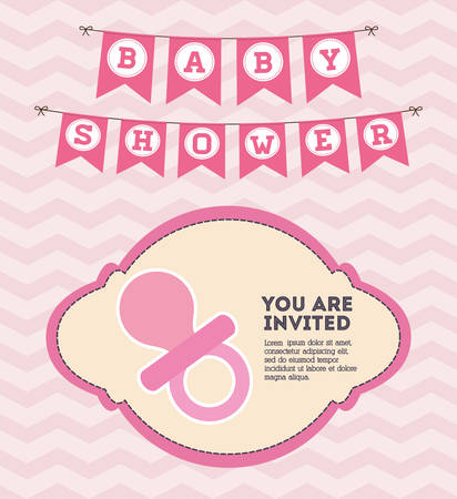 Baby shower concept with icon designのイラスト素材