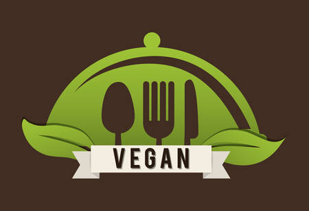 Vegan concept with icon designのイラスト素材