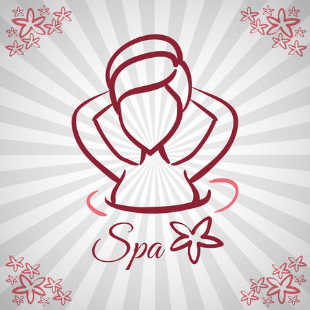 Spa center concept with icon designのイラスト素材