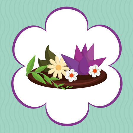 Spa center concept with icon designのイラスト素材