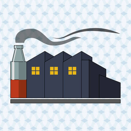 factory  concept with icon designのイラスト素材