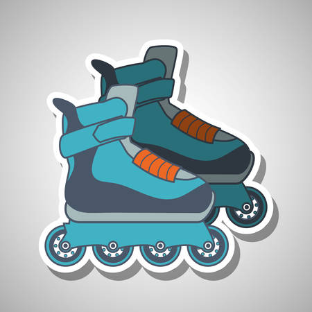 Roller skating concept with icon designのイラスト素材