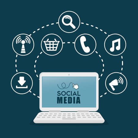 Social Media concept with icon design, vector illustration 10 eps graphic.のイラスト素材