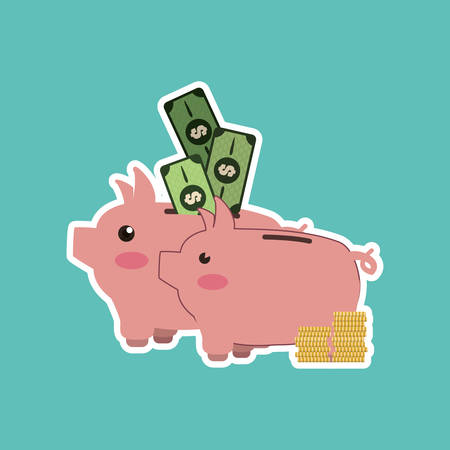 Money concept with icon design, vector illustration 10 eps graphic.のイラスト素材