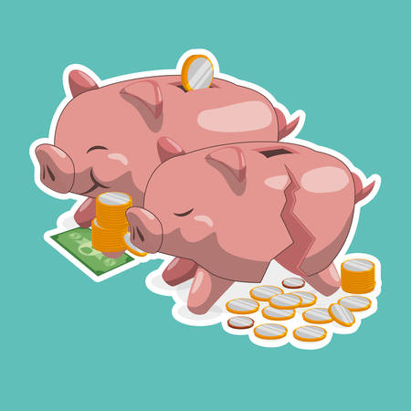 Money concept with icon design, vector illustration 10 eps graphic.のイラスト素材