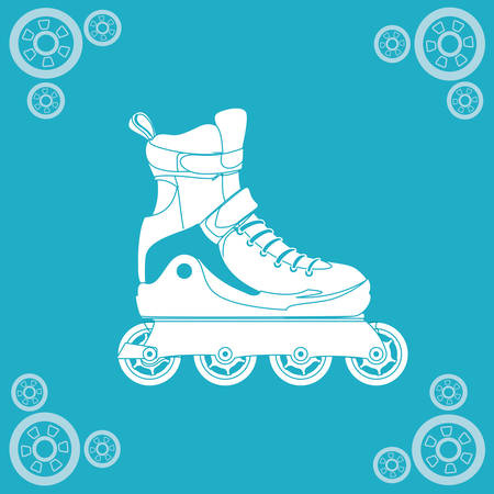 Roller skating concept with icon design, vector illustration 10 eps graphic.のイラスト素材