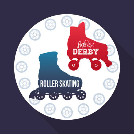 Roller skating concept with icon design, vector illustration 10 eps graphic.のイラスト素材