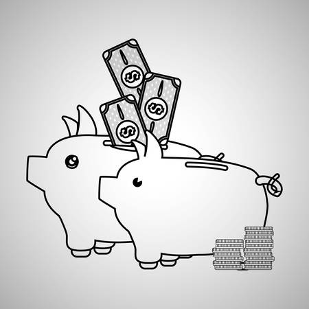 Money concept with icon design, vector illustration 10 eps graphic.のイラスト素材