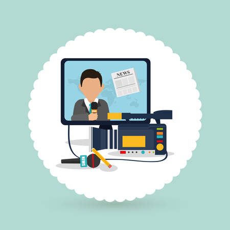 News concept with icon design, vector illustration 10 eps graphic.のイラスト素材