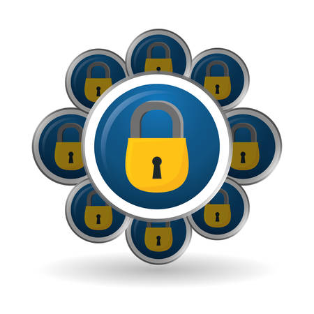 Security System concept with icon design, vector illustration 10 eps graphic.のイラスト素材