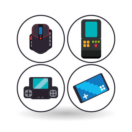 Videogame concept with icon design, vector illustration 10 eps graphic.のイラスト素材