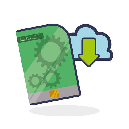 Development and software concept with icon design, vector illustration 10 eps graphic.のイラスト素材