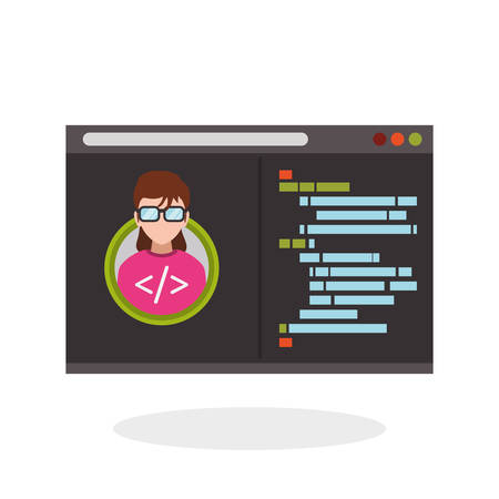 Development and software concept with icon design, vector illustration 10 eps graphic.のイラスト素材
